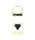 SUBBLIME 955281 SET SUJETADOR CON COLLAR Y DETALLES PARA PIERNAS VERDE FLUORESCENTE L XL