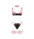 SUBBLIME 955298 SET SUJETADOR CON COLLAR Y DETALLES PARA PIERNAS ROSA FLUORESCENTE S M
