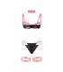 SUBBLIME 955298 SET SUJETADOR CON COLLAR Y DETALLES PARA PIERNAS ROSA FLUORESCENTE S M