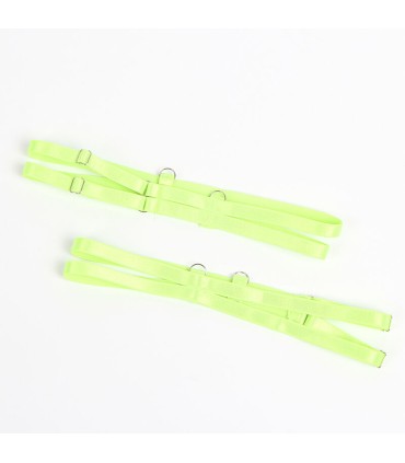 SUBBLIME 955328 SET SUJETADOR CON ENCAJE Y LIGUEROS VERDE Y AZUL L XL