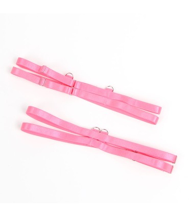 SUBBLIME 955366 SET SUJETADOR CON ENCAJE Y LIGUEROS ROSA Y MORADO L XL