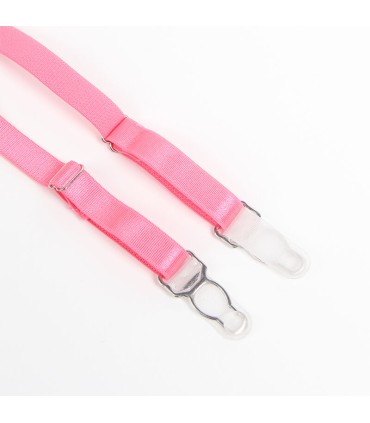 SUBBLIME 955366 SET SUJETADOR CON ENCAJE Y LIGUEROS ROSA Y MORADO L XL