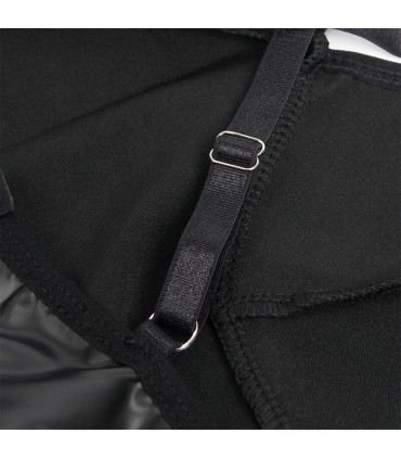 SUBBLIME 955373 VESTIDO CON TIRANTES DE CUERO NEGRO S M