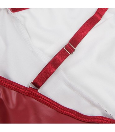 SUBBLIME 955403 VESTIDO CON TIRANTES DE CUERO BURDEOS L XL