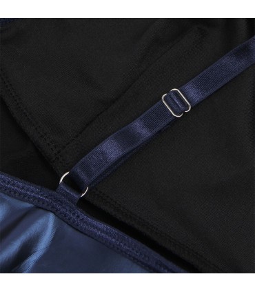 SUBBLIME 955410 VESTIDO CON TIRANTES DE CUERO AZUL S M