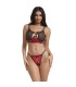 SUBBLIME 955533 CONJUNTO SUJETADOR CON CREMALLERA DE MALLA DE CHAROL ROJO S M
