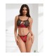 SUBBLIME 955533 CONJUNTO SUJETADOR CON CREMALLERA DE MALLA DE CHAROL ROJO S M