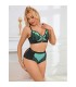 SUBBLIME 955564 CONJUNTO SUJETADOR CON CREMALLERA DE MALLA DE CHAROL VERDE L XL