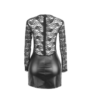 SUBBLIME 955595 VESTIDO DE MANGA LARGA CON ENCAJE NEGRO S M