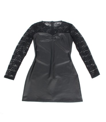 SUBBLIME 955601 VESTIDO DE MANGA LARGA CON ENCAJE NEGRO L XL