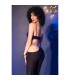 CHILIROSE CR 4851 SET TOP NEGRO Y LEGGINS CON COMPLEMENTOS DORADOS S