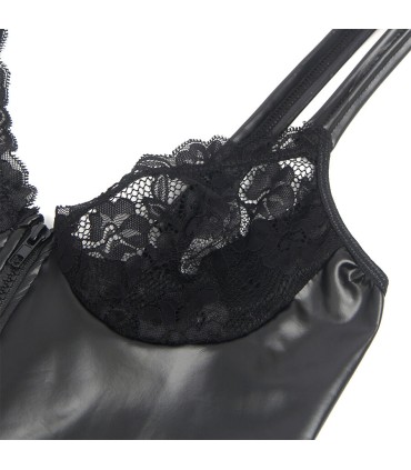 SUBBLIME 957568 VESTIDO DE CUERO CON CREMALLERA NEGRO S M