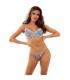 SUBBLIME 957629 CONJUNTO SUJETADOR Y PANTIES CON BORDADOS DE FLORES CELESTE S M