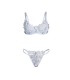 SUBBLIME 957629 CONJUNTO SUJETADOR Y PANTIES CON BORDADOS DE FLORES CELESTE S M