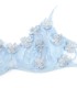 SUBBLIME 957629 CONJUNTO SUJETADOR Y PANTIES CON BORDADOS DE FLORES CELESTE S M