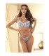 SUBBLIME 957629 CONJUNTO SUJETADOR Y PANTIES CON BORDADOS DE FLORES CELESTE S M
