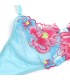 SUBBLIME 957650 CONJUNTO SUJETADOR Y LIGUERO CON BORDADOS DE FLORES ROSAS L XL