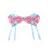 SUBBLIME 957650 CONJUNTO SUJETADOR Y LIGUERO CON BORDADOS DE FLORES ROSAS L XL