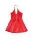SUBBLIME 957728 VESTIDO DE CUERO CON CREMALLERA Y ENCAJE ROJO S M