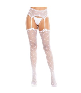 LEG AVENUE MEDIAS DE CORAZON CON LIGAS BLANCO