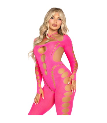 LEG AVENUE BODYSTOCKING ROSA CON ESPALDA ABIERTA TALLA UNICA