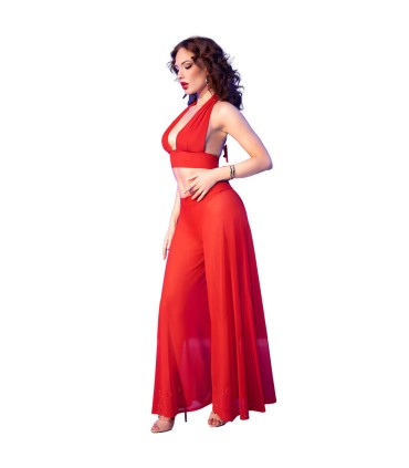 CHILIROSE CR 4857 SET TOP Y PANTALONES ROJO TALLA M
