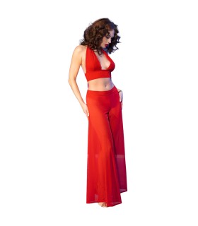 CHILIROSE CR 4857 SET TOP Y PANTALONES ROJO TALLA M