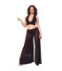 CHILIROSE CR 4857 SET TOP Y PANTALONES NEGRO TALLA M