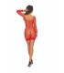 PASSION BS108 BODYSTOCKING REJILLA ROJO