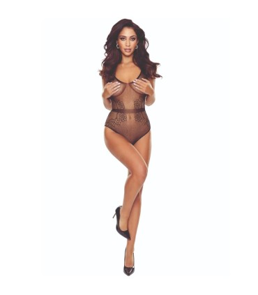 PASSION BS115 BODYSTOCKING REJILLA NEGRO
