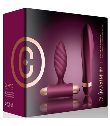 CLIMAXIMUM DESIRE KIT VIBRADOR PLUG ANAL TRENZADO