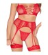 LEG AVENUE 89359 SET TOP TANGA LIGUERO ROJO TALLA UNICA