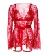 LEG AVENUE 86123 SET BODY BATA DE LIGUERO ROJO TALLA M
