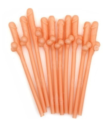 DIABLO PICANTE 10 PAJITAS FORMA DE PENE