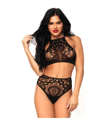LEG AVENUE SET 2 PIEZAS TOP Y PANTIES S M