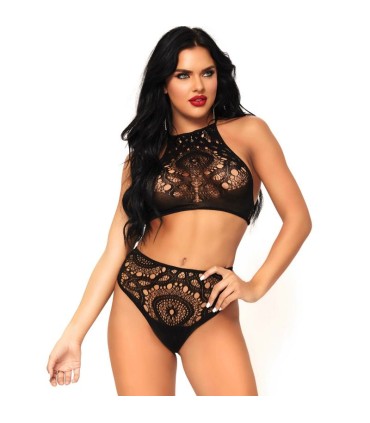 LEG AVENUE SET 2 PIEZAS TOP Y PANTIES S M