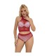 SUBBLIME 952402 SET DE REJILLA CON BRILLANTES ROJO TALLA UNICA
