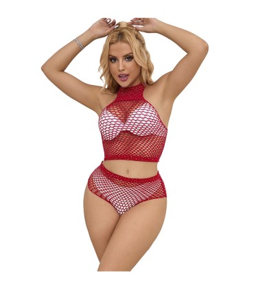 SUBBLIME 952402 SET DE REJILLA CON BRILLANTES ROJO TALLA UNICA