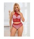 SUBBLIME 952402 SET DE REJILLA CON BRILLANTES ROJO TALLA UNICA