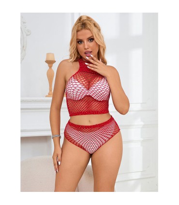 SUBBLIME 952402 SET DE REJILLA CON BRILLANTES ROJO TALLA UNICA