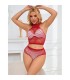 SUBBLIME 952402 SET DE REJILLA CON BRILLANTES ROJO TALLA UNICA