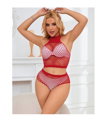 SUBBLIME 952402 SET DE REJILLA CON BRILLANTES ROJO TALLA UNICA