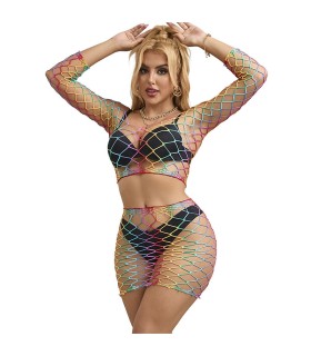 SUBBLIME 952440 SET DE REJILLA 2 PIEZAS MANGA LARGA ARCOIRIS TALLA UNICA