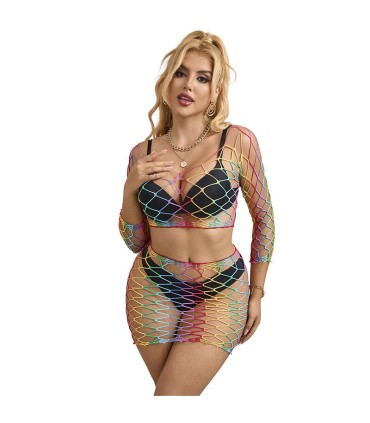 SUBBLIME 952440 SET DE REJILLA 2 PIEZAS MANGA LARGA ARCOIRIS TALLA UNICA