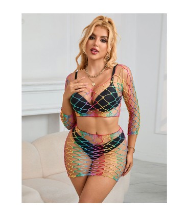 SUBBLIME 952440 SET DE REJILLA 2 PIEZAS MANGA LARGA ARCOIRIS TALLA UNICA