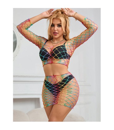 SUBBLIME 952440 SET DE REJILLA 2 PIEZAS MANGA LARGA ARCOIRIS TALLA UNICA