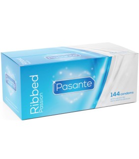 PASANTE RIBBED PASSION PRESERVATIVOS CAJA 144 UNIDADES