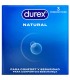 DUREX PRESERVATIVOS NATURAL 3 UNIDADES