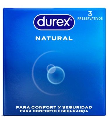 DUREX PRESERVATIVOS NATURAL 3 UNIDADES