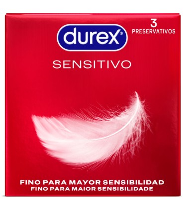 DUREX PRESERVATIVOS SENSITIVO 3 UNIDADES